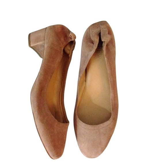 J. Crew Tan Suede Ballet Flat Block Heel Loafers Women's Size 6 - Picture 1 of 10